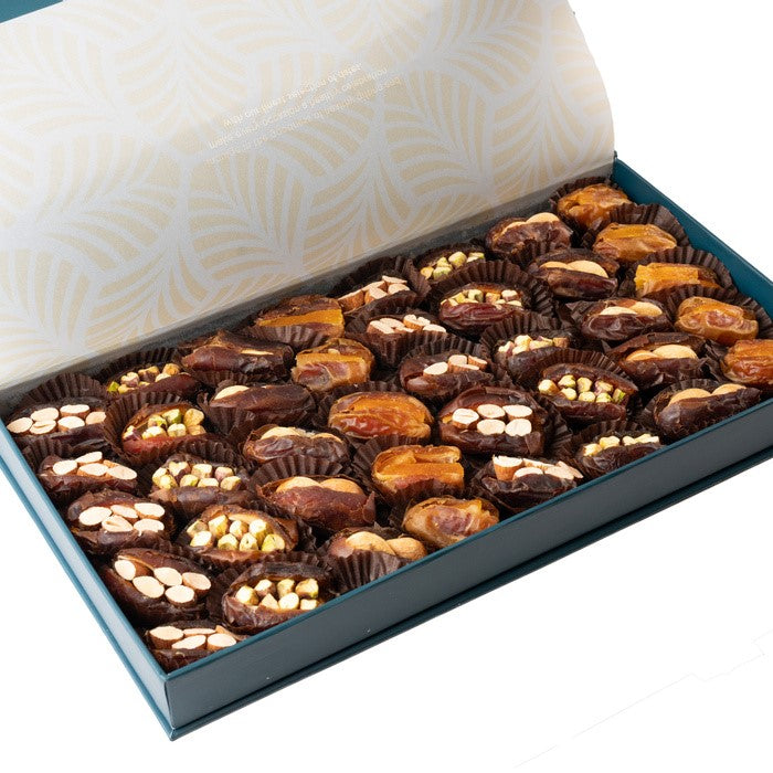 Bayara World Assorted Premium Stuffed Dates Gift Box – A refined selection of Bayara World dates stuffed with roasted nuts and delicacies