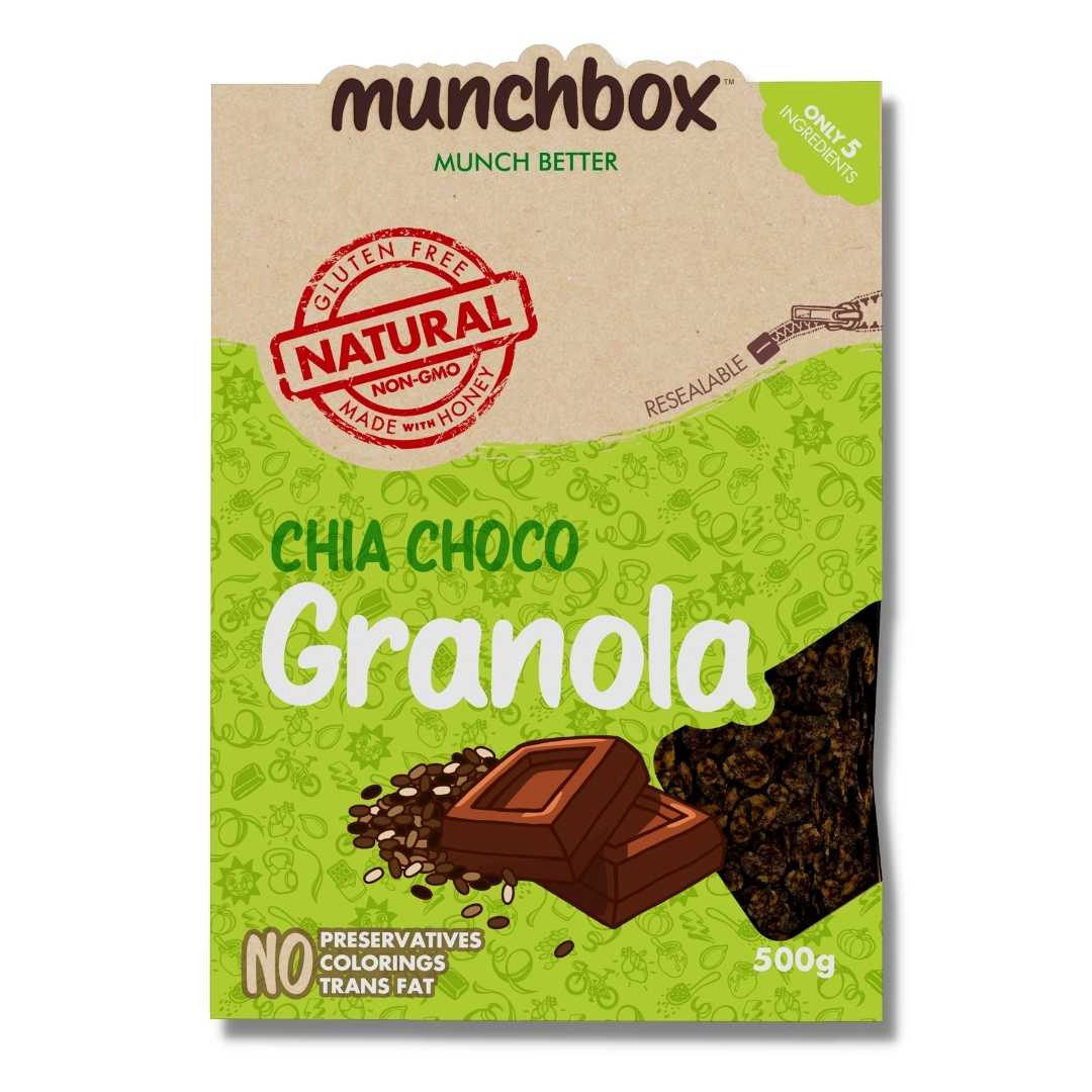 Premium Chia Choco Granolas By Munchbox UAE