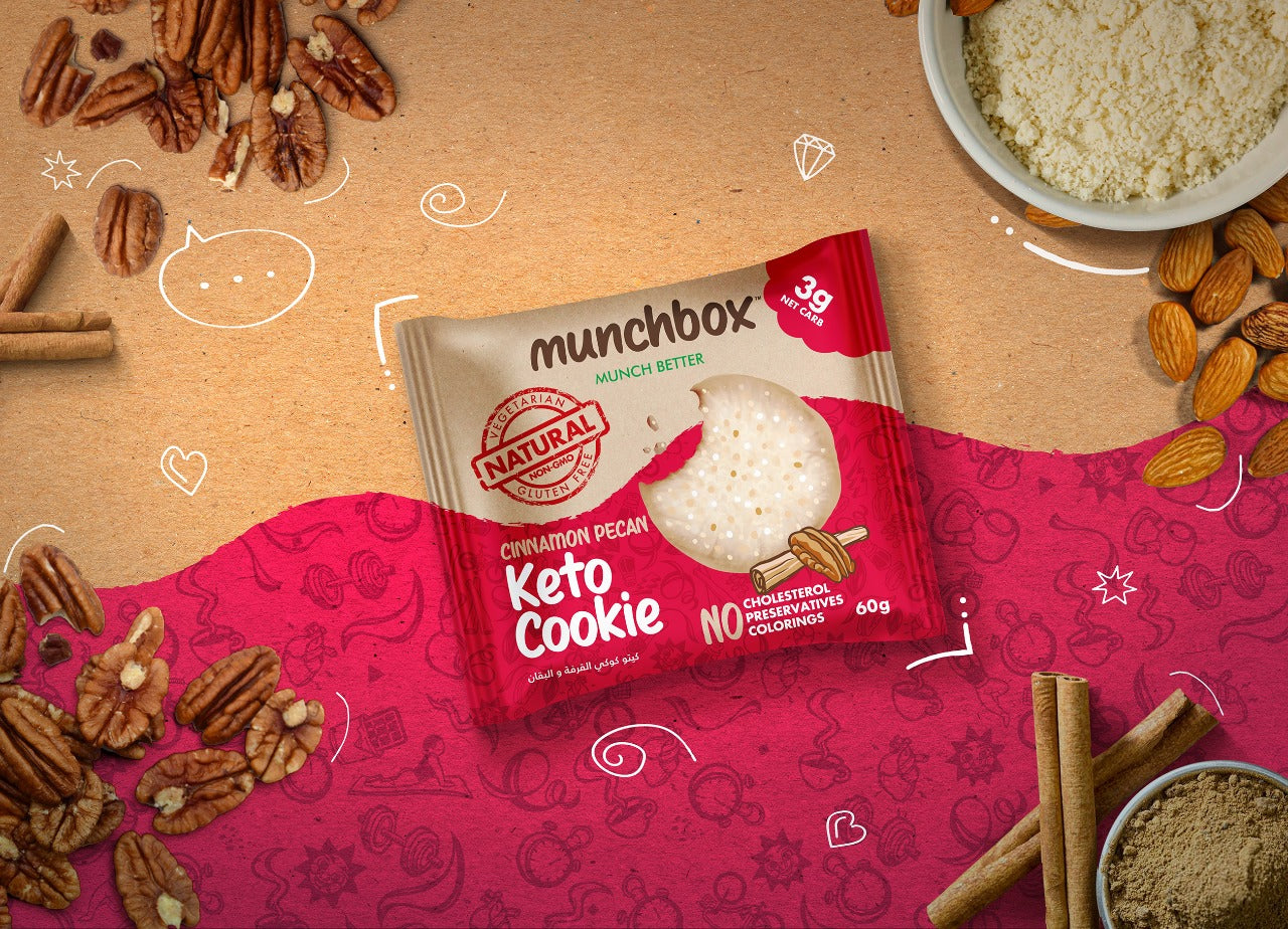 Premium Keto Cinnamon Pecan Cookies By Munchbox UAE