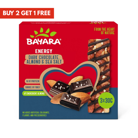 Energy Bars Dark Chocolate Almond & Sea Salt 30g x 3