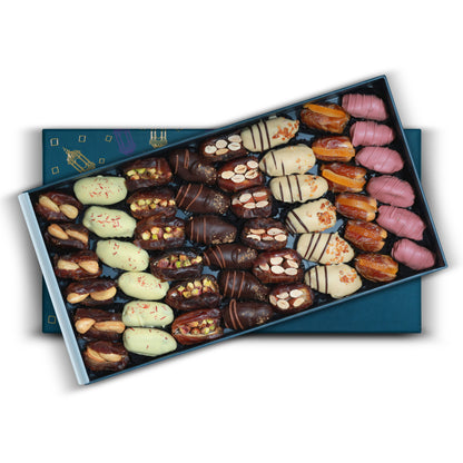 Ramadan Gift Box - 1 Kg Chocolate Stuffed & Coated Dates
