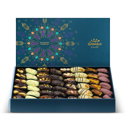 Ramadan Gift Box - 1 Kg Chocolate Stuffed & Coated Dates