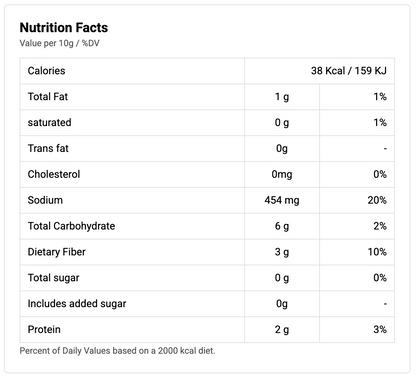 bayara-chicken-masala-330ml-nutrition