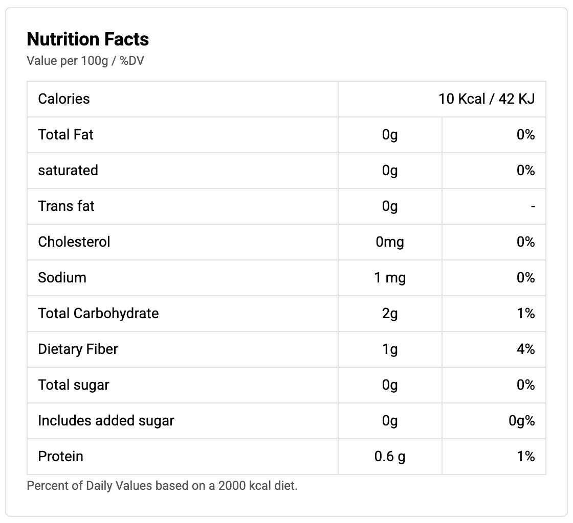 bayara-thyme-330ml-nutrition