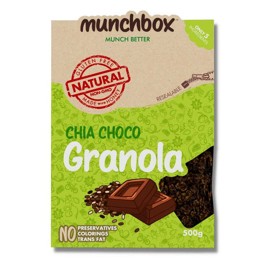 Premium Chia Choco Granolas By Munchbox UAE